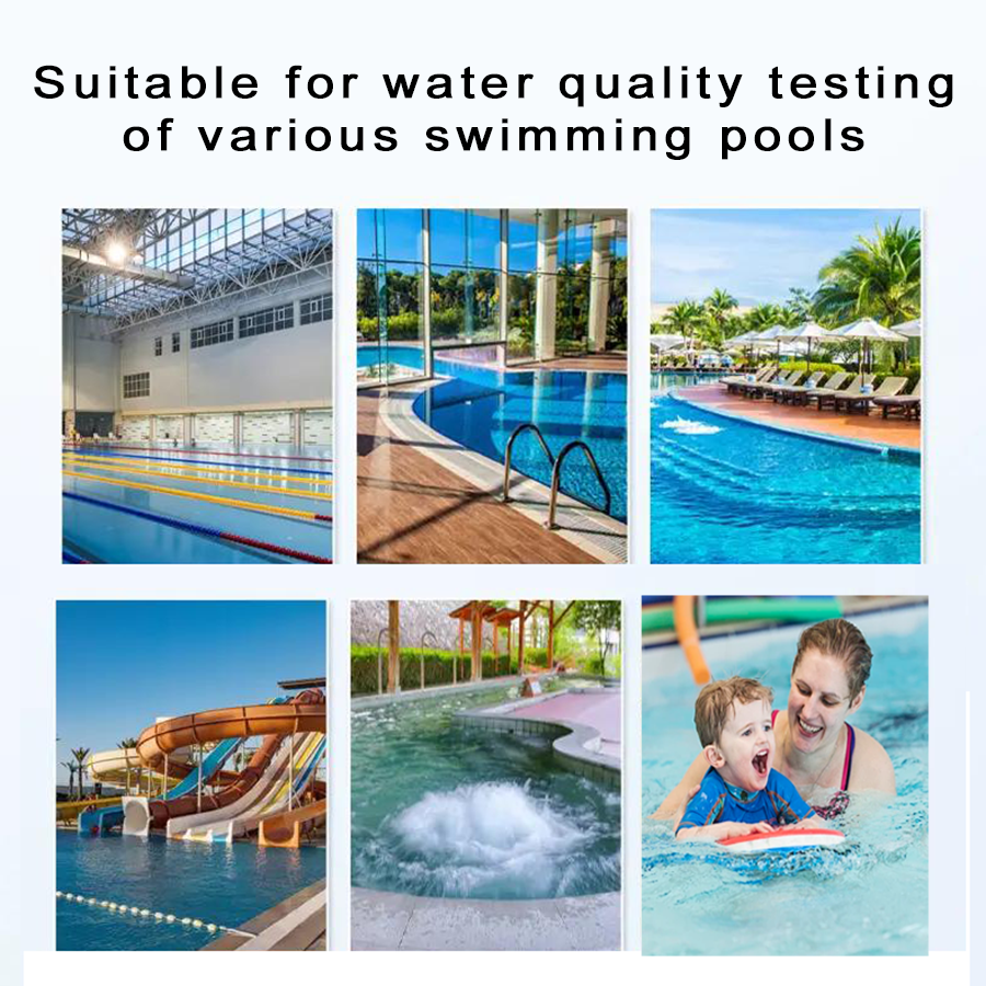 Swimming pool water Test kits, water quality Test kits, including water quality testing reagents, made in Germany, easy to operate, accurate testing! Swimming pools, water parks, hot spring pools, hot spring pools, etc. can all be used