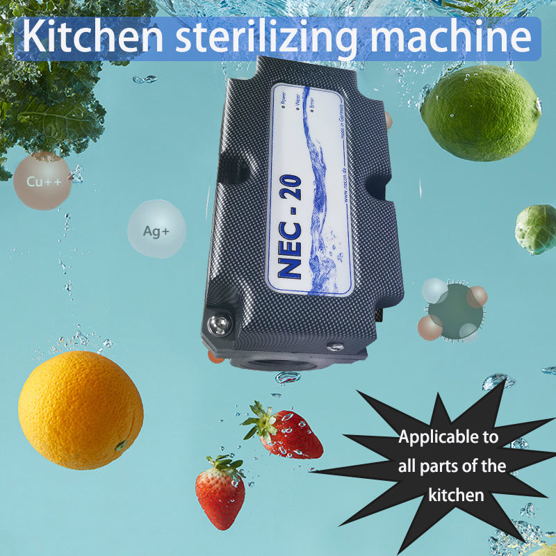Kitchen sterilization water treatment equipment, Copper and Silver Ion disinfection System, Made in Germany, 100% chemical free、Fast disinfection、Long time bacteriostasis、No wastewater、Deodorization, Suitable for family use