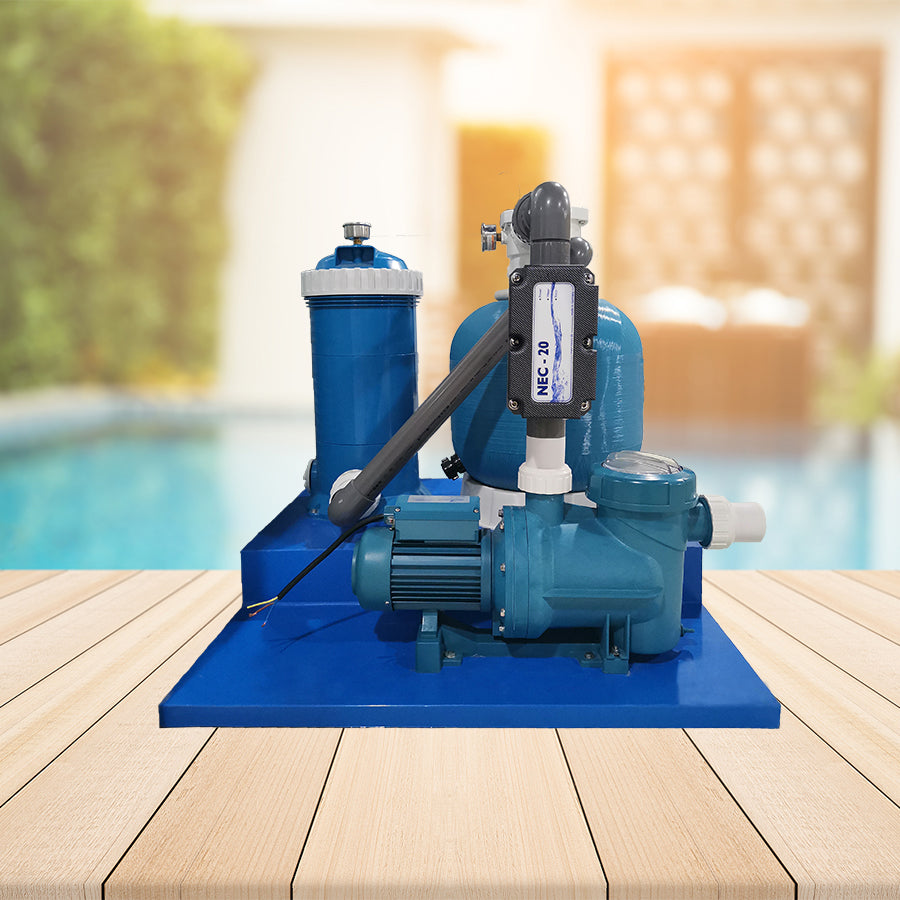 NEC-20 Copper and Silver Ion disinfection System,Suitable for a 20 cubic meter swimming pool, made in Germany, with water quality disinfection, sterilization, algae inhibition, and odor removal. 100% chemical free, suitable for small swimming pools