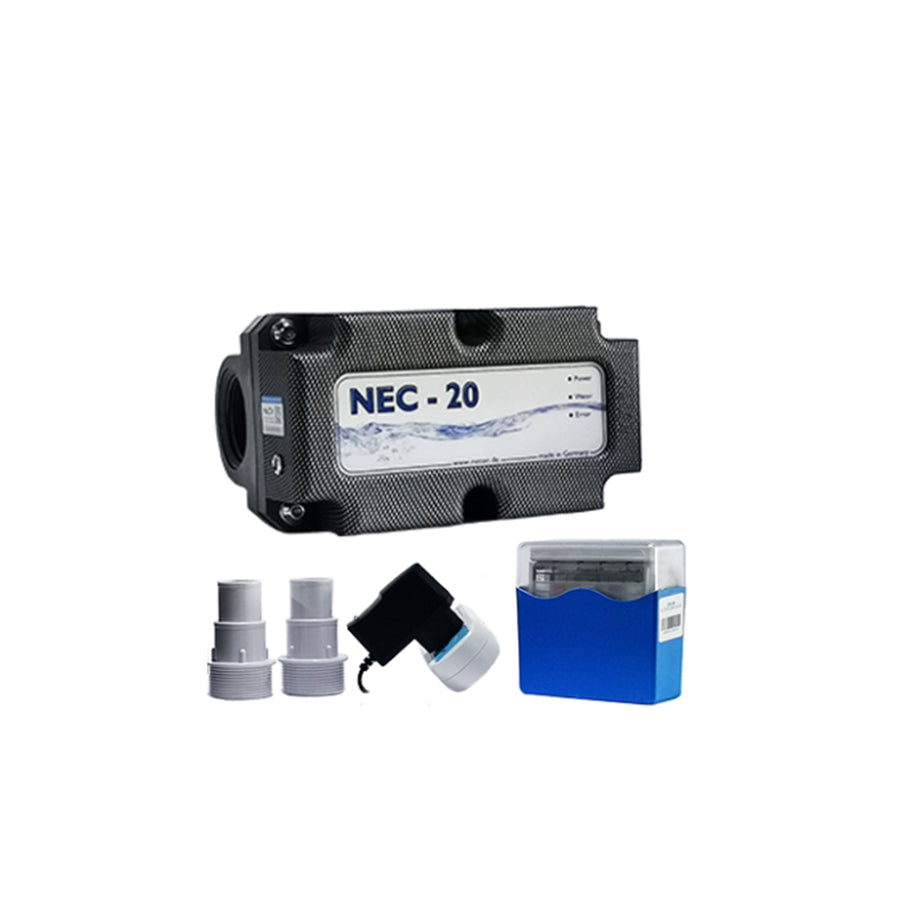 NEC-20 Copper and Silver Ion disinfection System,Suitable for a 20 cubic meter swimming pool, made in Germany, with water quality disinfection, sterilization, algae inhibition, and odor removal. 100% chemical free, suitable for small swimming pools