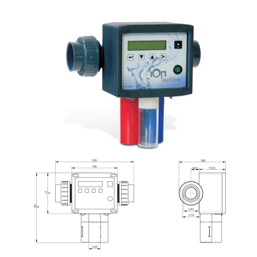 IOn Testline swimming pool dedicated online water quality testing equipment, swimming pool water quality monitoring device, copper silver ion detector, swimming pool equipment