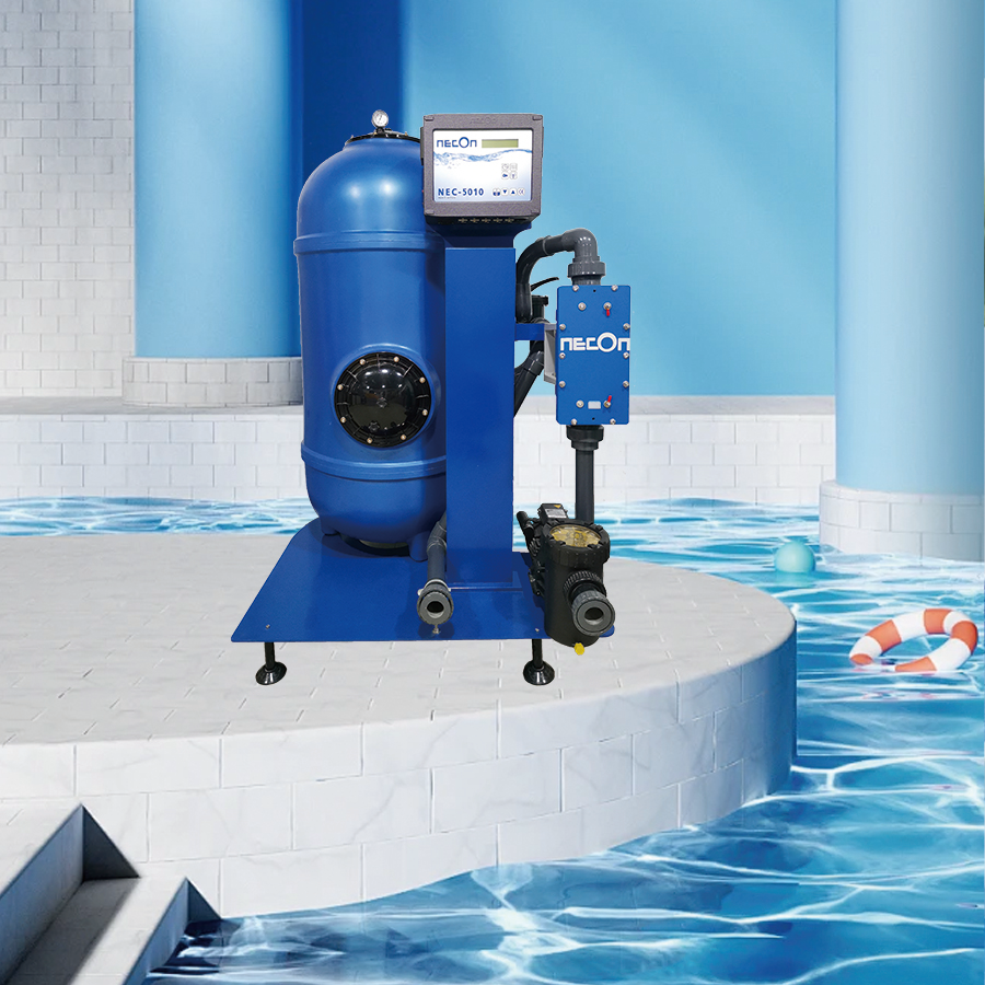 NECON Komplett-Technik,Integrated machine, economical, environmentally friendly and energy-saving, effectively removes all pollutants from the water Pure physical water purification method, 100% without chemical additives