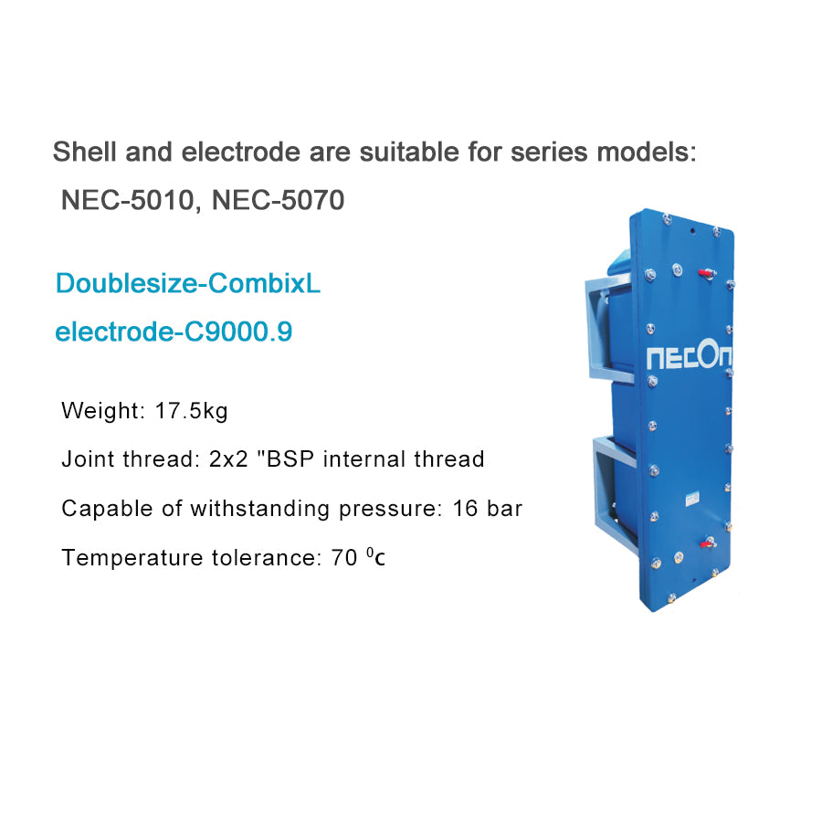 Electrode-C90009, Applicable equipment model NEC-5010/5070, copper silver ion disinfection equipment for swimming pools to replace electrodes