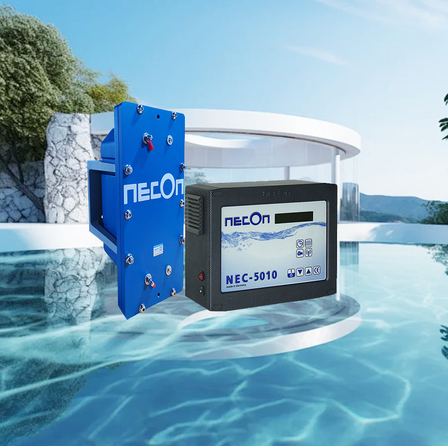 Ionic water treatment and disinfection equipment for hot spring swimming pools, model NEC-5010.2 copper silver ion sterilizer, ion sterilization technology cleaning and sterilization equipment