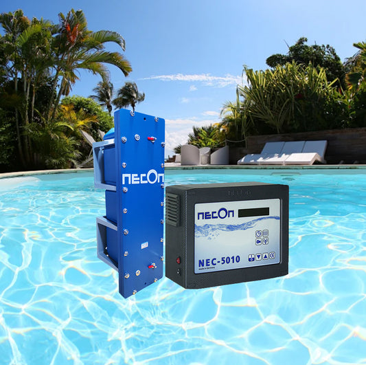 NECON Copper and Silver Ion Disinfection System, NEC-5010.4, manufactured in Germany, 100% chemical free, Fast Disinfection, Long time Bacteriostasis, algae growth inhibition, Deodorization,suitable for swimming pools of 120-200 cubic meters