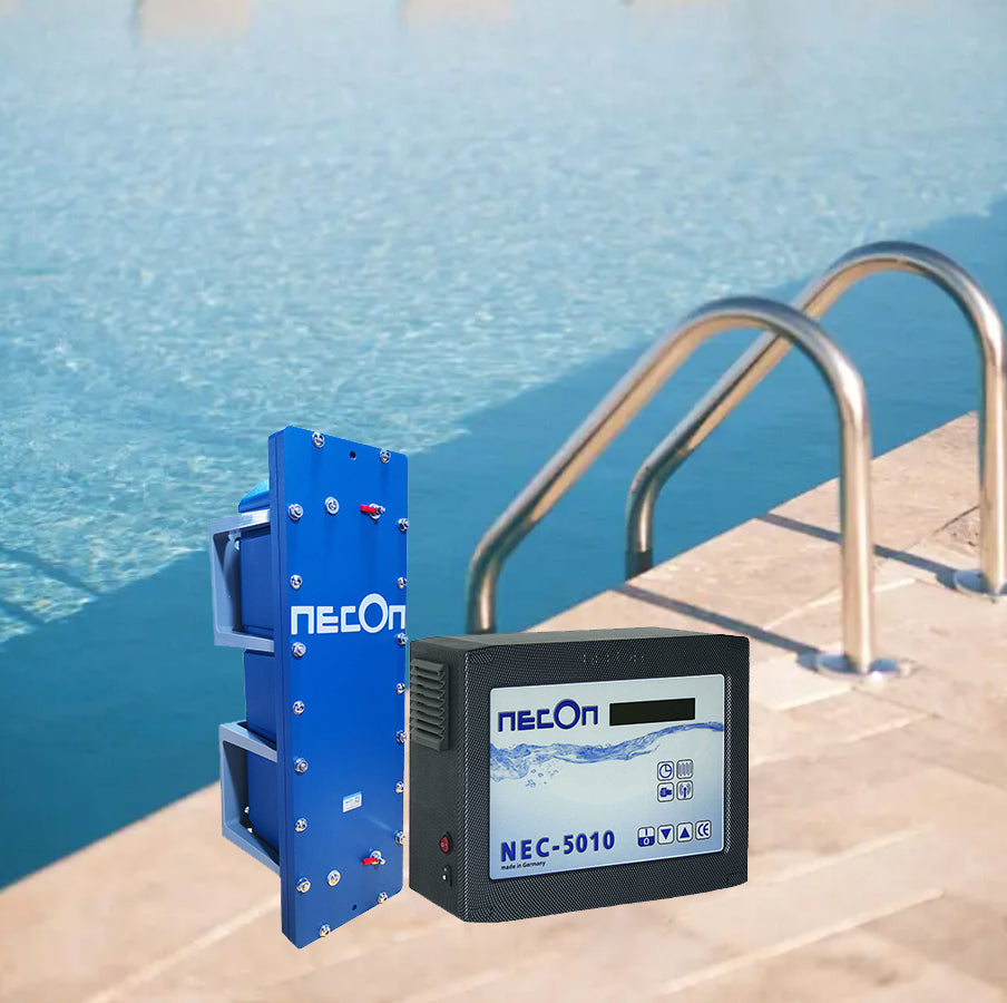 NECON Copper and Silver Ion Disinfection System, NEC-5010.4, manufactured in Germany, 100% chemical free, Fast Disinfection, Long time Bacteriostasis, algae growth inhibition, Deodorization,suitable for swimming pools of 120-200 cubic meters
