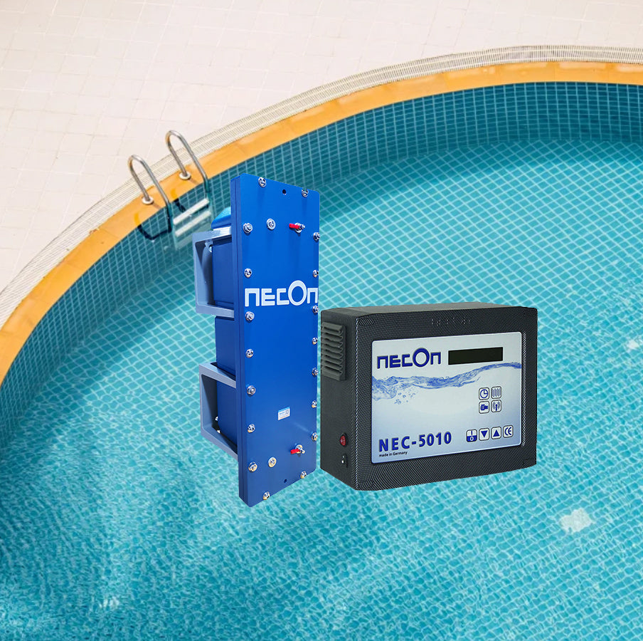 NECON Copper and Silver Ion Disinfection System, NEC-5010.4, manufactured in Germany, 100% chemical free, Fast Disinfection, Long time Bacteriostasis, algae growth inhibition, Deodorization,suitable for swimming pools of 120-200 cubic meters