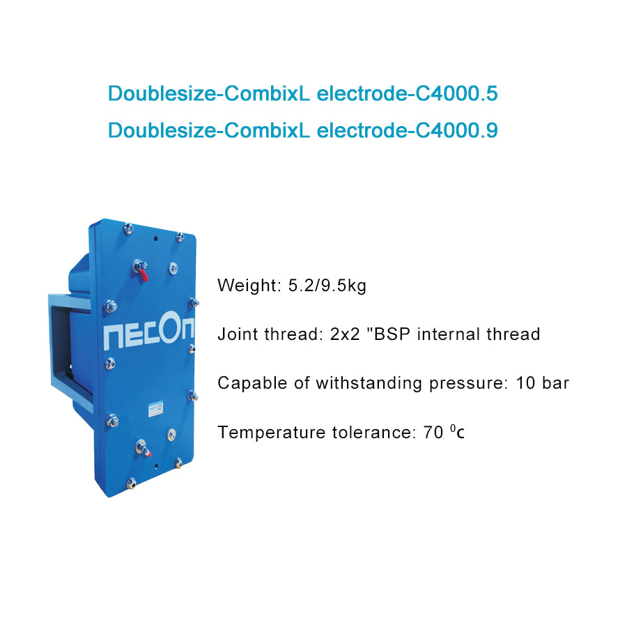 Electrode-C40005, Applicable equipment model NEC-4000, copper silver ion disinfection equipment for swimming pools to replace electrodes