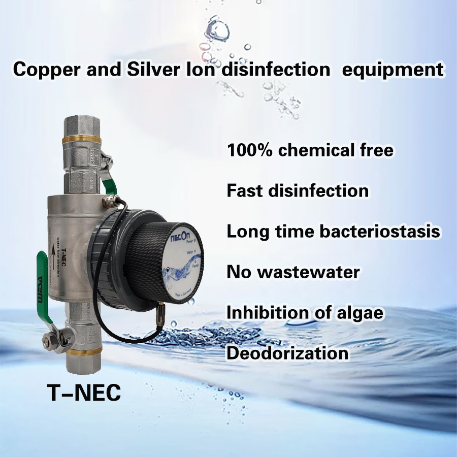 T-NEC Home water treatment equipment, German made copper silver ion water purification system, 100% chemical free, creating a healthy and safe water source for families