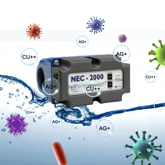 NEC-2000 NECON Copper and Silver Ion disinfection System， Suitable for swimming pools of 20-40 cubic meters, made in Germany, 100% chemical free、Fast disinfection、Long time bacteriostasis、No wastewater、Deodorization