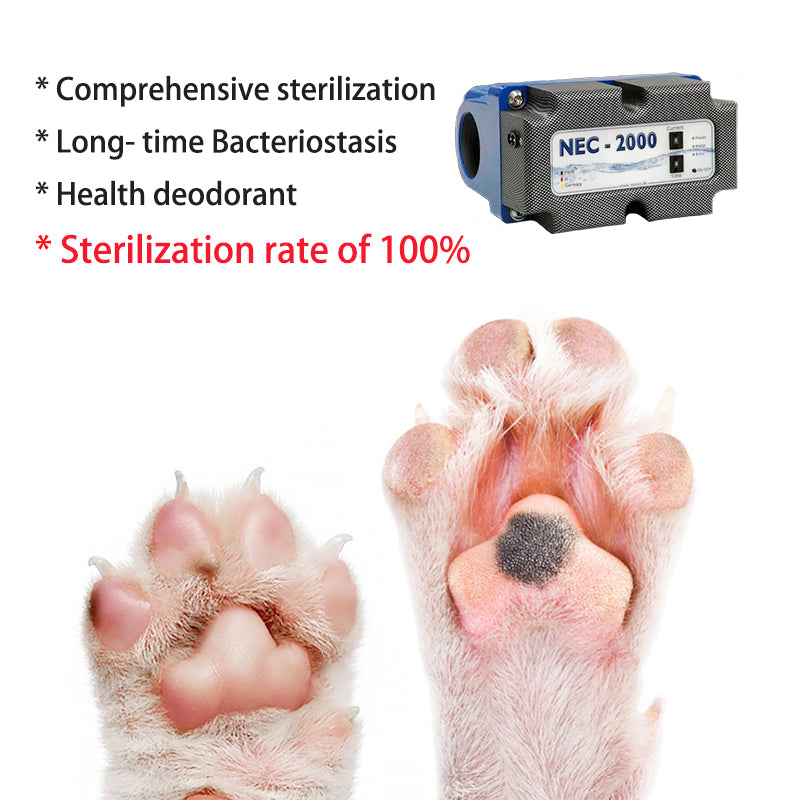 NECON Copper and Silver Ion disinfection System， Used for sterilization and antibacterial purposes in pet related products, 100% chemical free, fast disinfection, long-term antibacterial, odor removal, no wastewater generation, safe and non-toxic